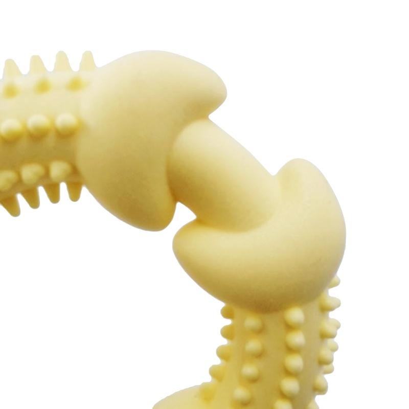 Pet Molar Toy Circle Shape Dog Chew Toy Puppy Teether Toy Teeth Cleaning for Dogs Safe Flexible TPR Multiple Colors