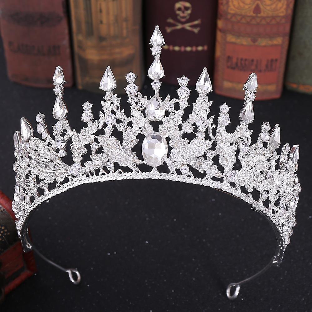Baroque Bridal Crown Tiara Rhinestone Hair Accessories Princess Crown Wedding Dress Accessories