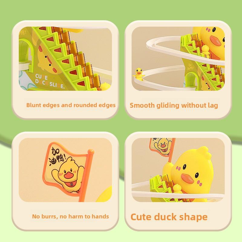 Elektrisches Gelbes Entchen Treppensteigen Spielzeug mit Rutsche für 0 3 Jahre alte Babys