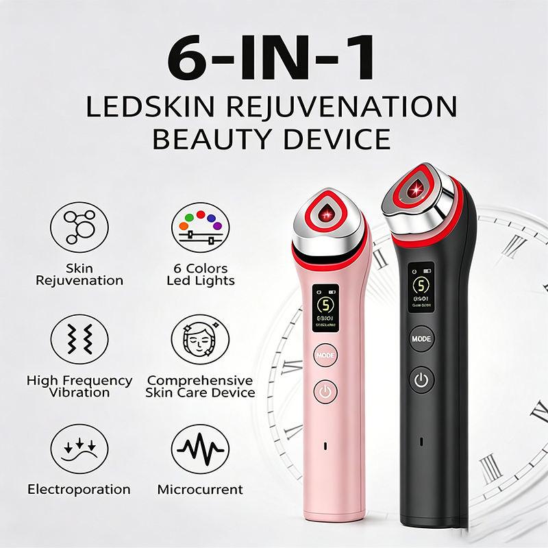 Portable 5-Color Light Eye Vibration Massager with Voice Broadcast