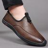 Leather shoes men's  casual shoes breathable soft sole versatile driving shoes