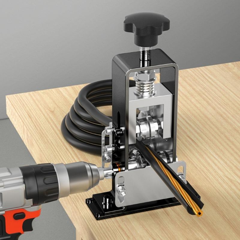 Copper Wire Stripper Machine With Adjustable Manual Operation Suitable For Scrap Cable Recycling With Hand Crank Option