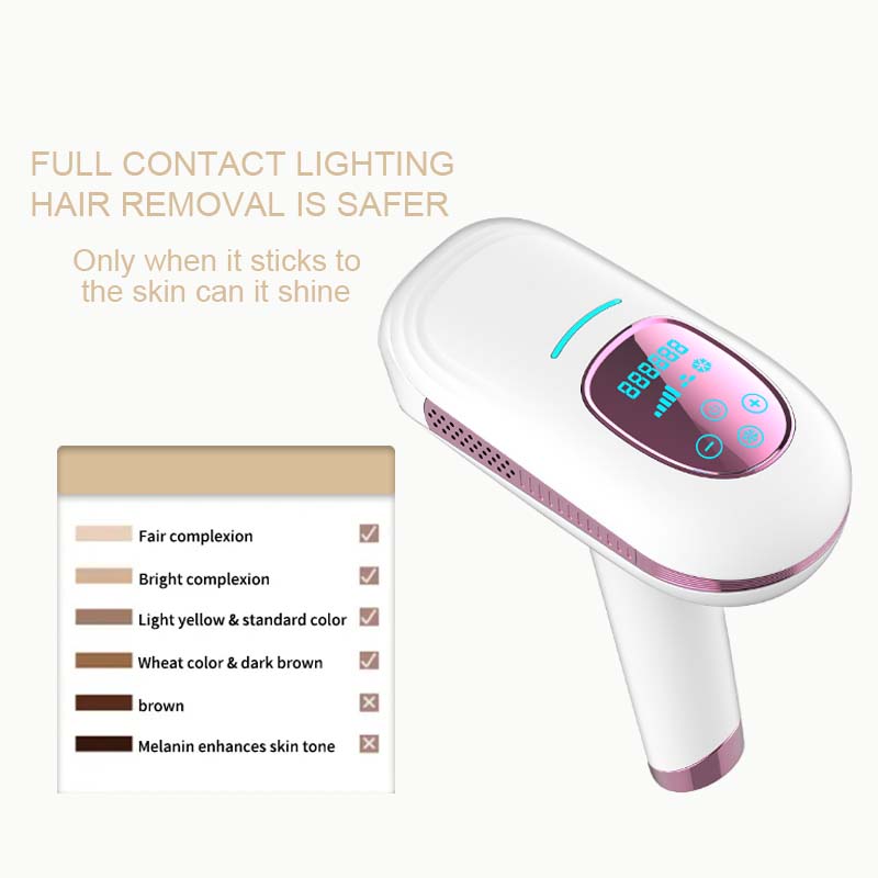 IPL Hair Removal Device for Home Use with Ice Cool Function Quartz Lamp and Custom Energy Level Control
