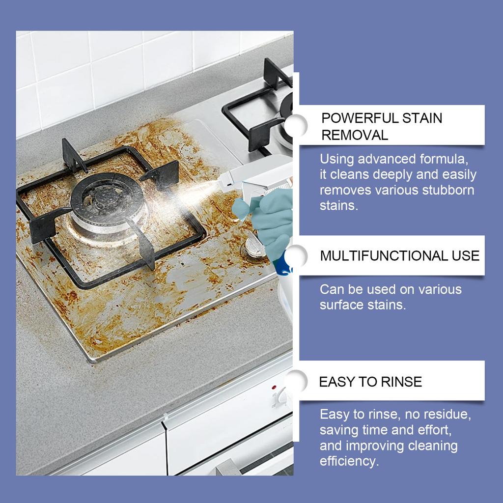 JUE-FISH Multi-Purpose Cleaning Spray Kitchen Heavy Duty Tile Stains Multi-Purpose Cleaning Household Cleaner