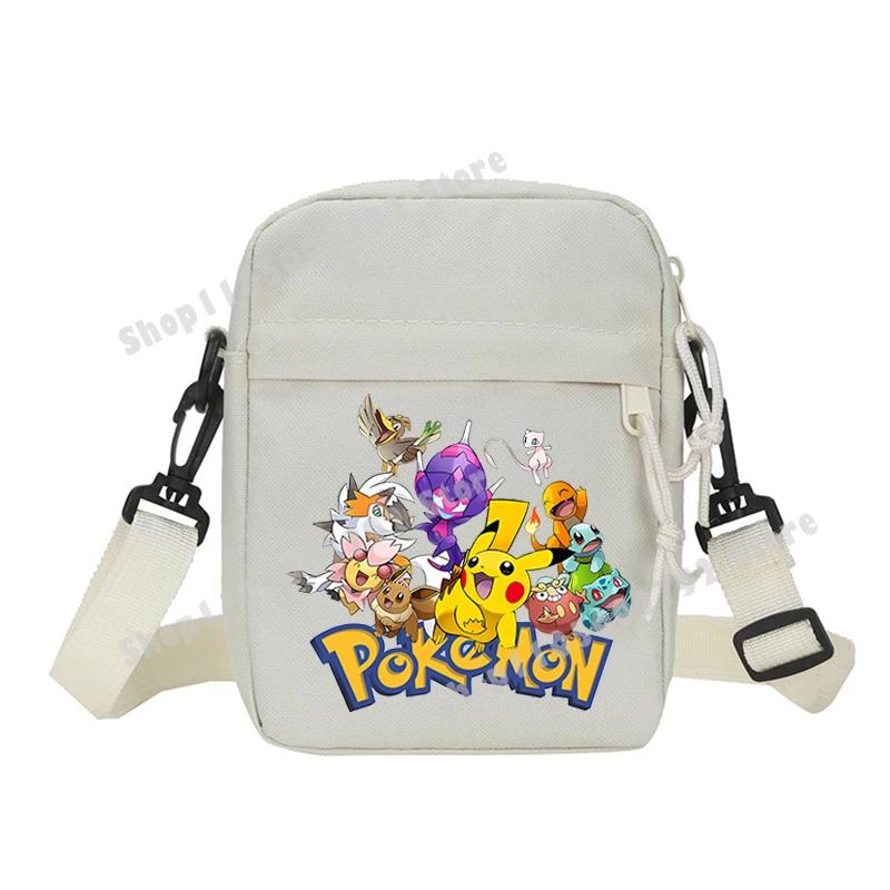 Pokemons Pikachu Shoulder Bag Small Crossbody Satchel Anime Gengar Casual Messenger Sling Bag Men Sports Pouch Boy Birthday Gift