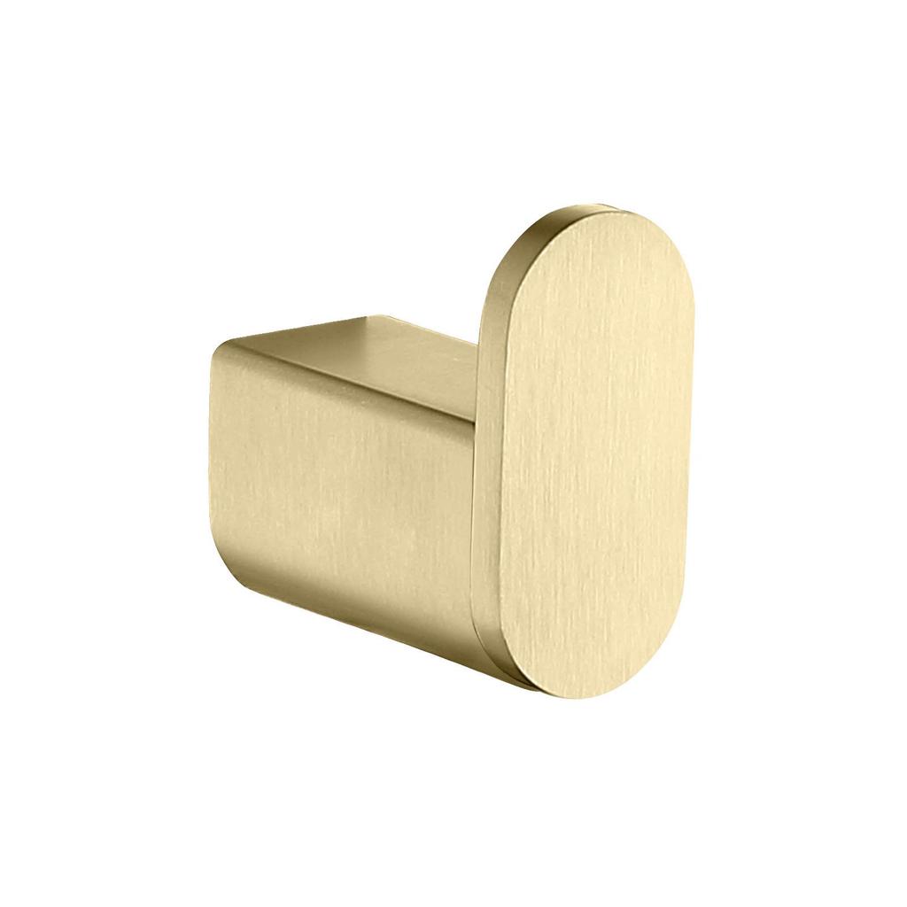 Brushed Gold Bathroom Towel Rack and Shelf Set