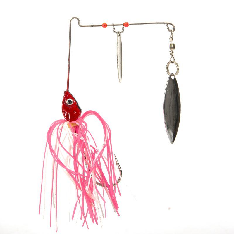 Anti-Snagging Rotating Spinnerbait JIG Whisker Man Long-Cast Lure with Bionic Lead Head and Artificial Fish Bait