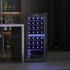 32-Bottle Narrow Wine Fridge, with Lights - Black