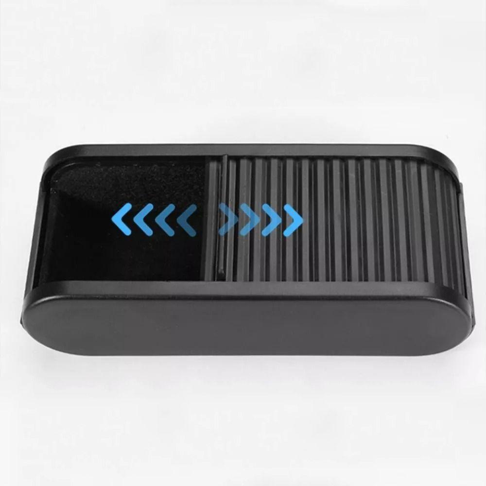 Portable Sliding Open Car Console Storage Box Large Capacity Plastic Glasses Box Self-adhesive Black Debris Storage Box