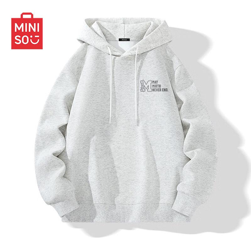 MINISO Men's Heavyweight Loose Fit Hooded Sweatshirt