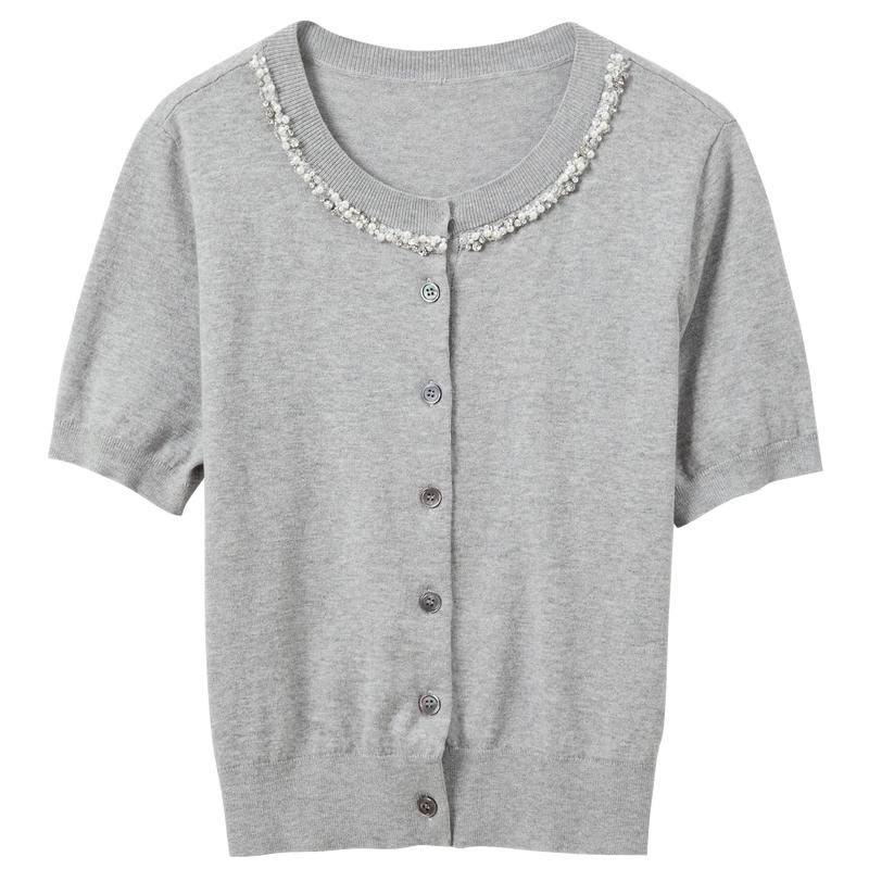 

Women s 100% Cotton Short-Sleeve Knit Cardigan XL