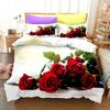 3D Rose Bedding Sets Duvet Cover Set With Pillowcase Twin Full Queen King Bedclothes Bed Linen