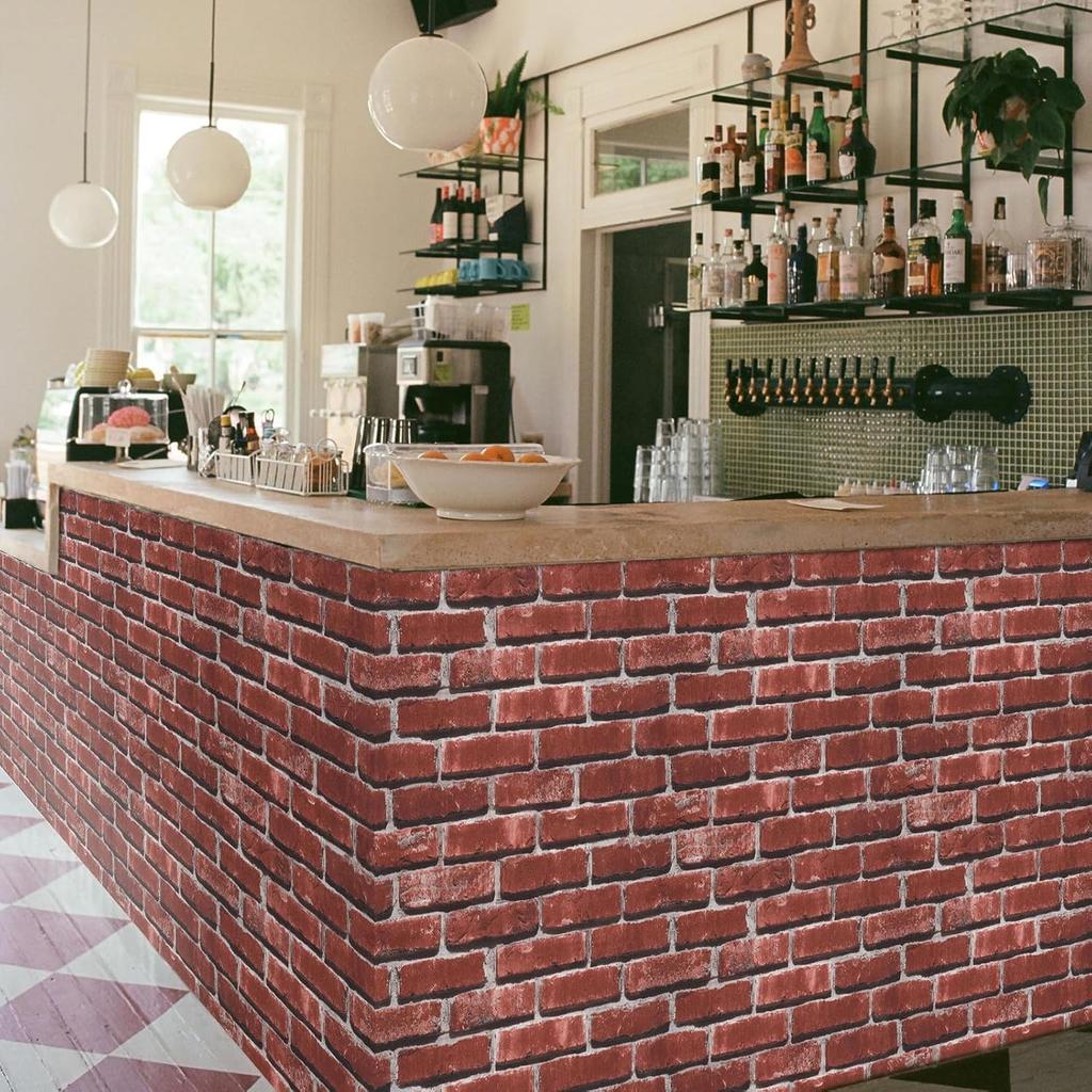 Peel and Stick Contact Paper for Wall Faux 3D Brick Self Adhesive Contact Pap