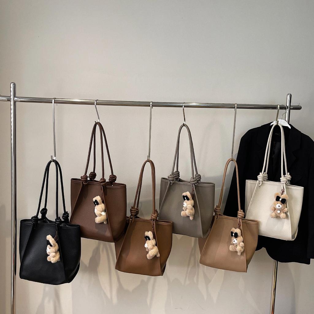 Koreańska Minimalistyczna Damska Torba na Ramię 2025 - Duża Pojemność Casualowa Torba Tote