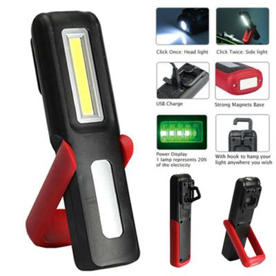 Magnetische tragbare USB-wiederaufladbare LED-COB-Taschenlampe, Arbeitsleuchte, Taschenlampe