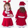 Santa Cosplay Kids Christmas Costume Kids Costume Santa Claus Girl Costume Cute Warm Santa Clothes Headband Hat Included Fluffy Christmas Kids Santa