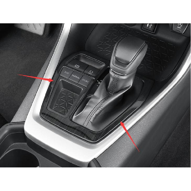 Central Gear Shift Black Cover Frame For - Toyota RAV4 Stainless Steel