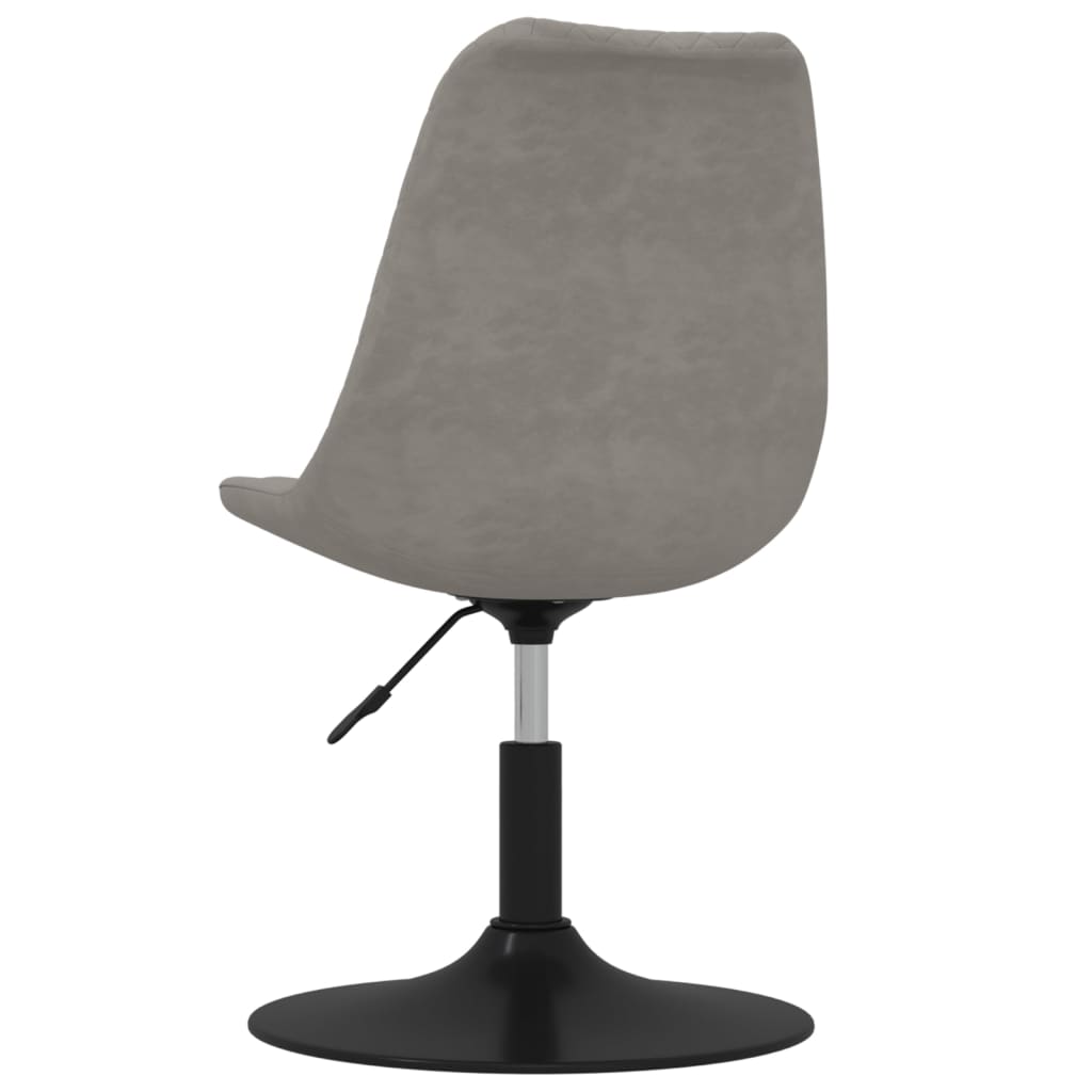 Dining Room Chairs 4 pcs Swivel Light Grey Velvet