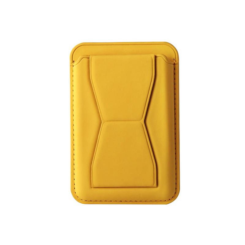Universal Mobile Phone Stand Pu Leather Magnetic Wallet Case For Magsafe Magnetic Card Holder Pocket Cover With Bracket Card Bag