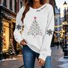 Women's Stylish Casual Christmas Print Pullover Sweatshirt for Holiday Party and Everyday Wear