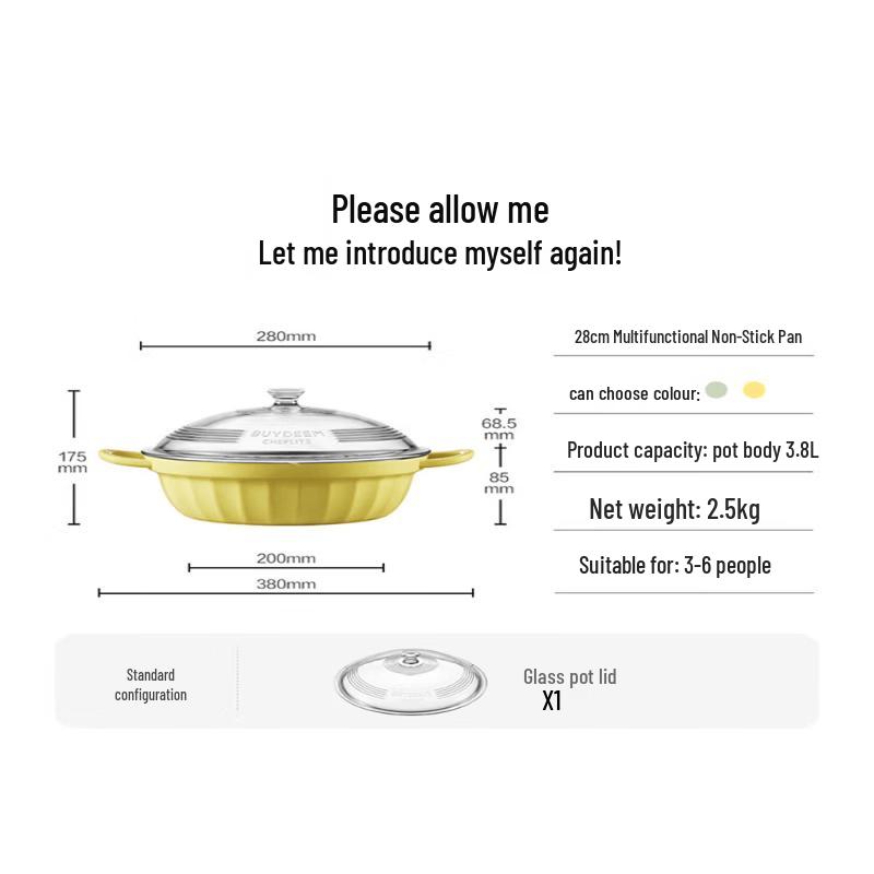 Buydeem 28cm Multi-Function Non-stick Pot