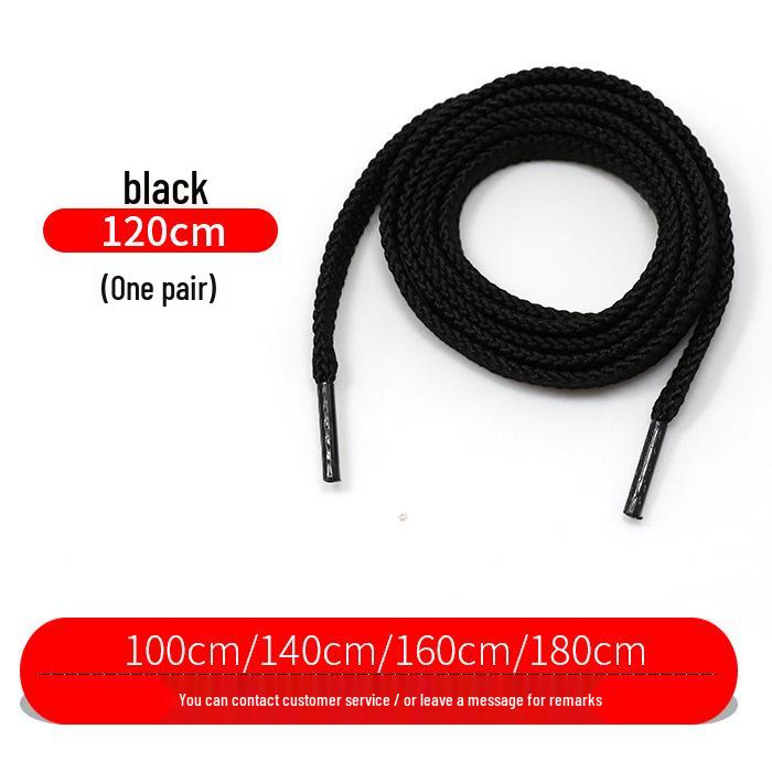 Flat Thickened Sneaker Laces for Casual and Basketball Shoes - In Black, White, and Colorful Designs