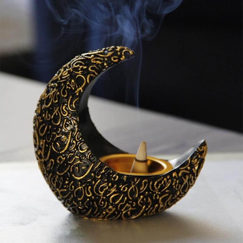 Moon Resin Incenses Burners Aromatherapies Incenses Burners for Creating Calming Environment in Homes Workspaces