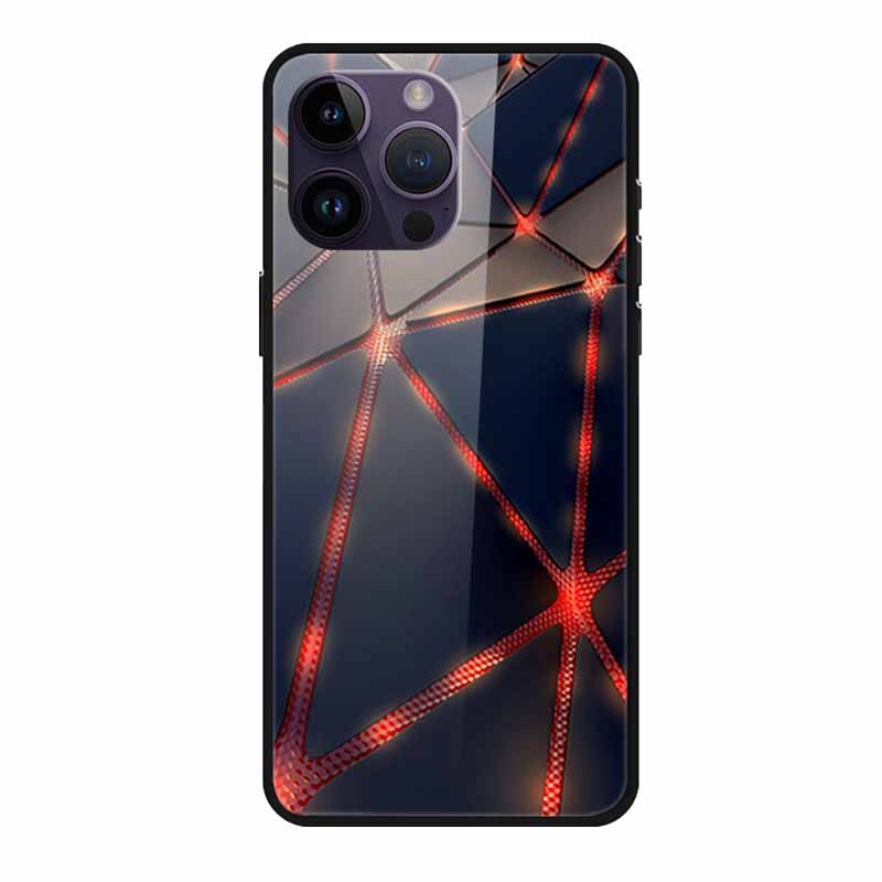 Glass Back Cover For iphone 16 Pro Max Phone Case 16Pro Max Hard Tempered Glass Case For iphone 15 Pro Max Case Soft TPU Bumper
