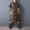 Trench coat casual largo oversize a manica lunga con fantasia floreale jacquard vintage per autunno e primavera da donna Capospalla