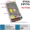 Dual-Output Voltage Switching Power Supply: 5V/12V/24V, 60W/120W/200W