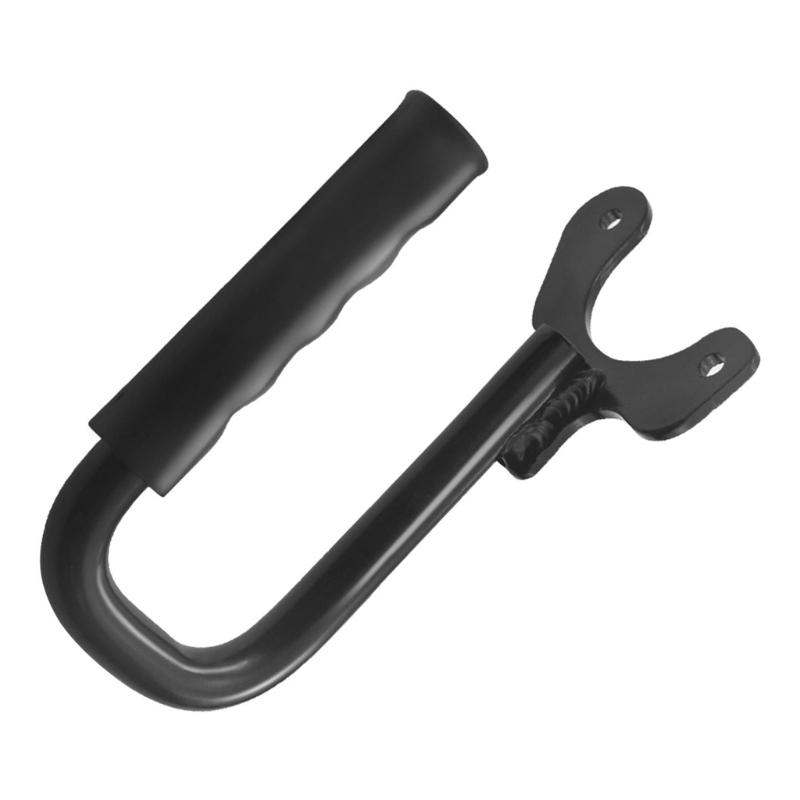 Wrapped Grip Vehicle Grab Handle for the Specified Front Cabin Position, Bent Tubular Metal Handhold with Two-Hole Mounting Plate for Entry and Exit