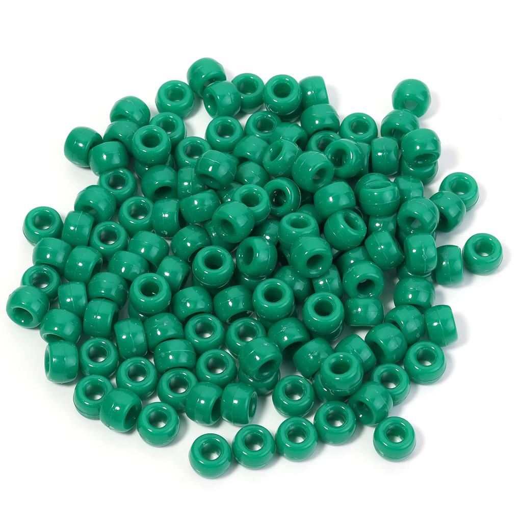 200pcs/lot 9mm Mix Color Acrylic Beads 4mm Big Hole Round Loose Beads For Jewelry Making DIY Necklace Bracelet Craft Accessories