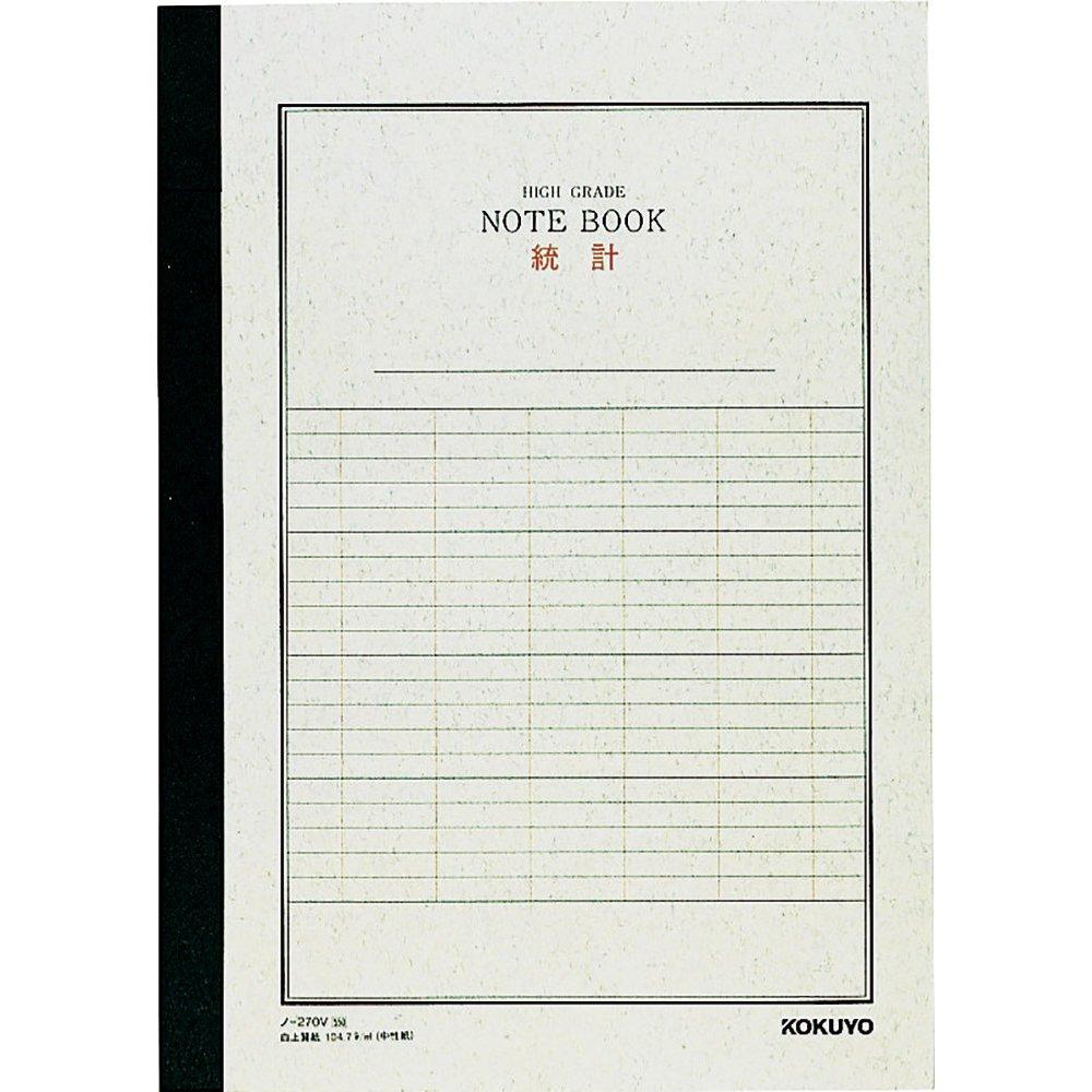 KOKUYO Статистический 7 Вертикальный 40 Листов Блокнот №-270V, A4, Линейка, белый