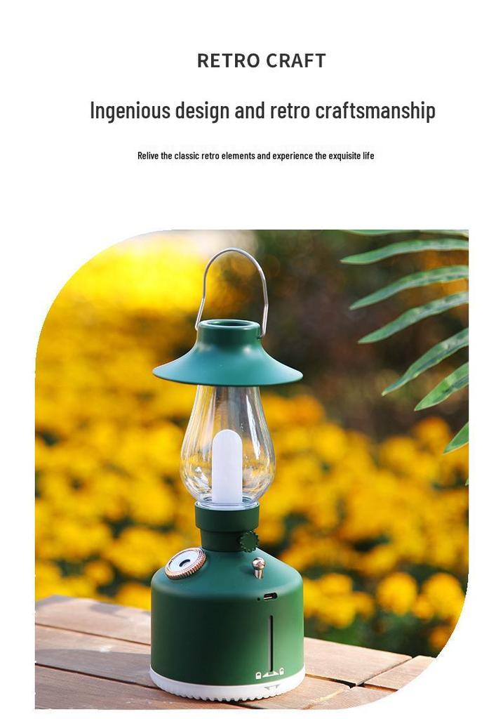 2026 New Retro Hat Style Kerosene Lamp Humidifier for Bedroom, Desktop, Outdoor & Camping Aromatherapy.