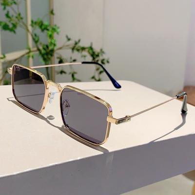 Retro Square Steampunk Metal Sunglasses Hip-hop Personality Spring Leg Cross-border Fashion Eyewear