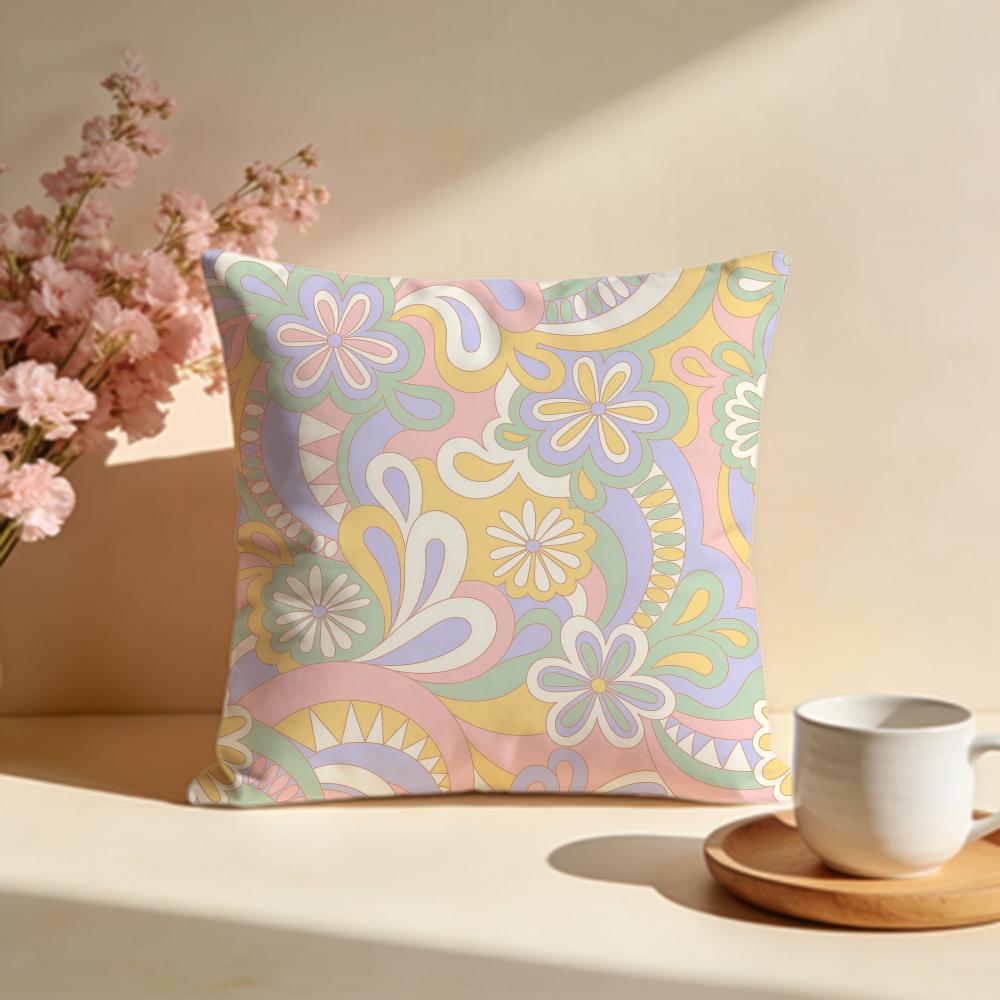 Gentle Retro Wild Floral Cushion Cover Soft Pillow Cases for Home Bedroom Living Room Sofa
