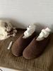 Grape mother studiolee bag head one pedal thermal cotton shoes plush half slippers women wear autumn and winter