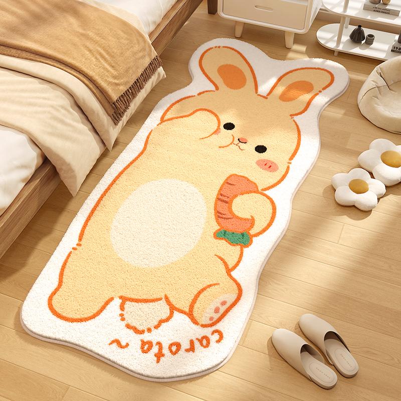 Adorable Cartoon Animal Rug Soft, Cosy and Non-Slip Entrance Hallway Doormat Bedroom Entrance Bedside Rug Home Decor