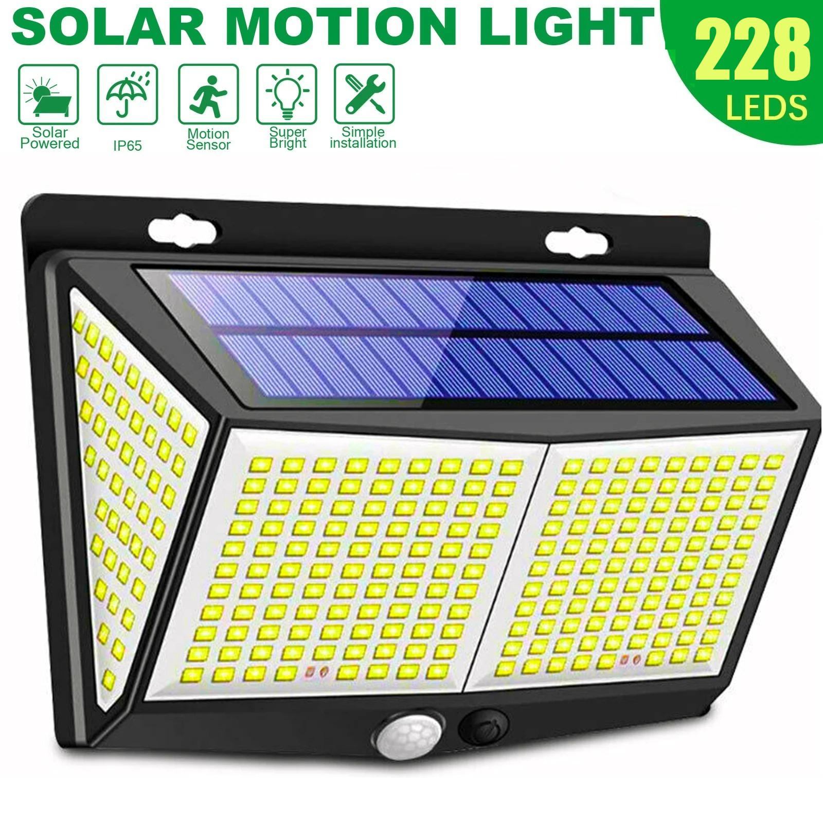 

Solar Sensor Lights PIR Motion Sensor Lamp 288LED Outdoor IP65 Waterproof for Porch Garden Patio Yard Garage Pathway with 3 Mode 1PC