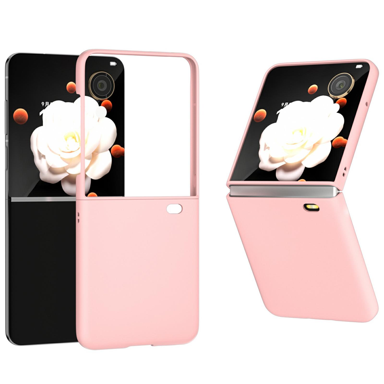 

For Honor Magic V Flip 5G Case Hard PC Phone Case Skin-Friendly Touch Feeling Pink