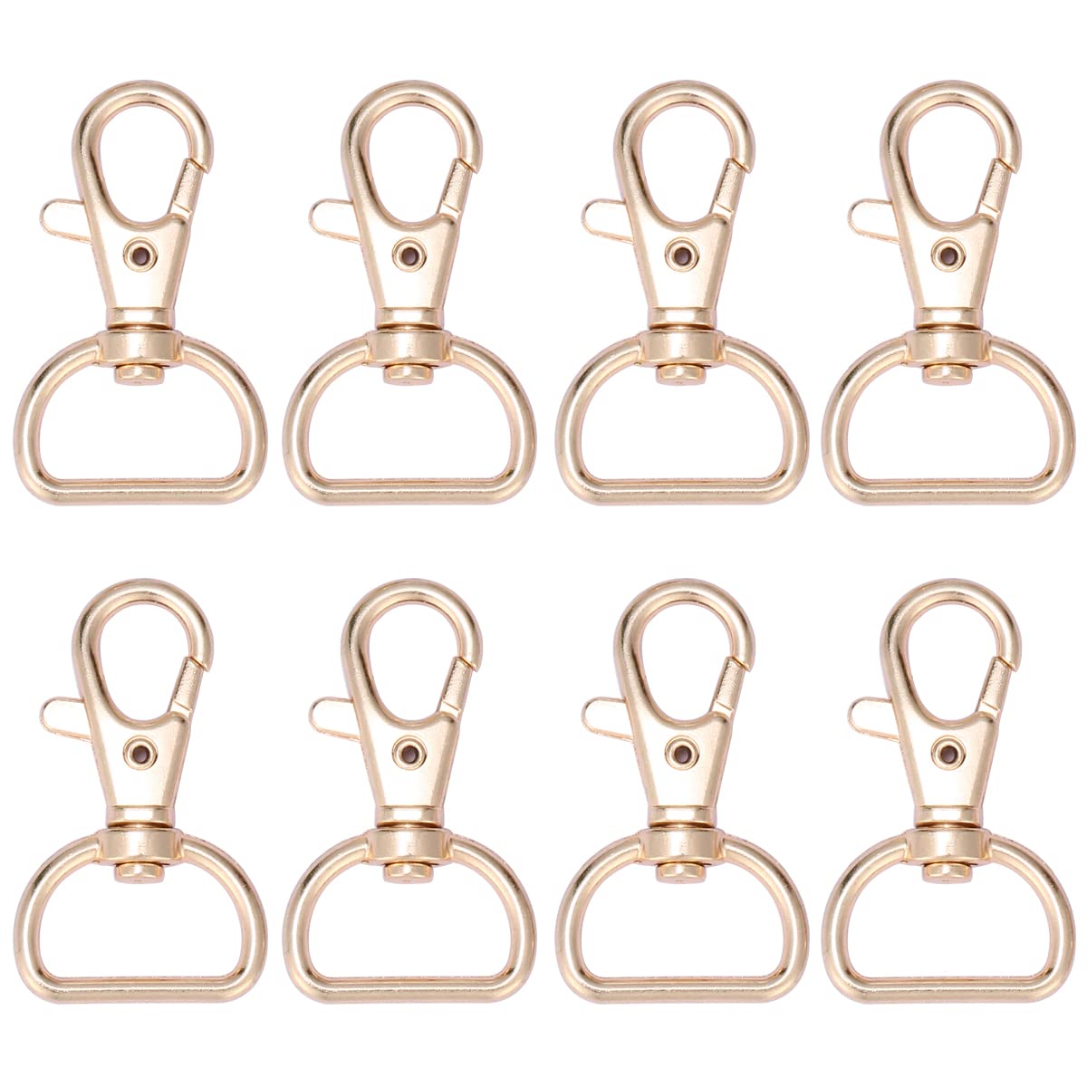 

20 Вращающихся карабинов-рычагов, Карабины-рычаги для рюкзака, Детали ручной работы для сумки (Внутренний диаметр 20 мм, золото KC)