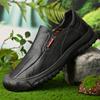 Fashion New Luxury Brand Men's Leather Casual Shoes Breathable Outdoor Sneakers Shoes Antiskid Sport Walking Trekking Climb Shoes Loafer