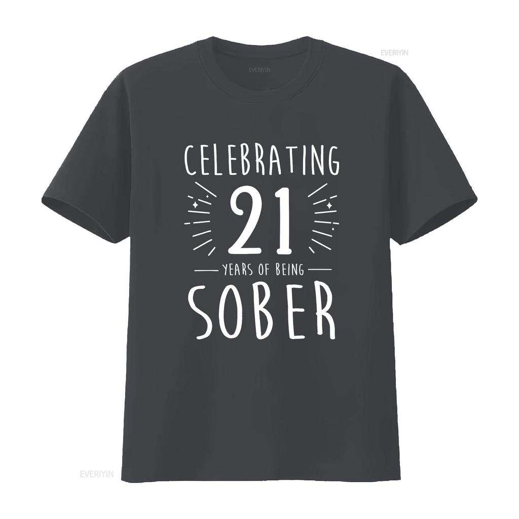 Celebrating Years Sober Sobriety Anniversary AA Recovery T Shirt vintage Washed Stretched fashion homme streetwear