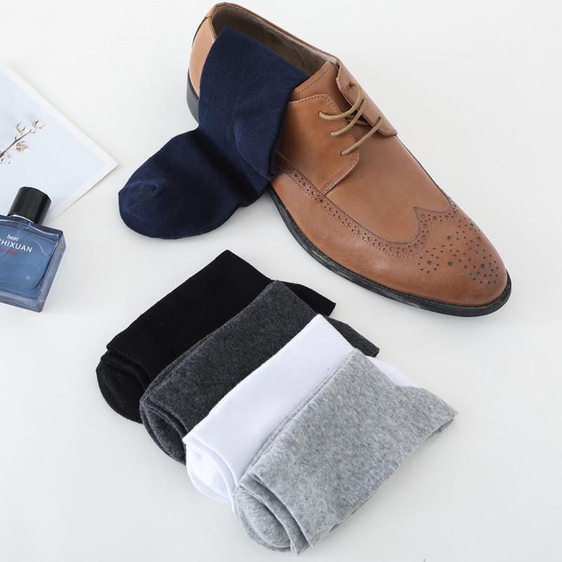 Herren Frühling und Herbst Schweißabsorbierende Deodorierende Business Lange Socken aus Baumwolle