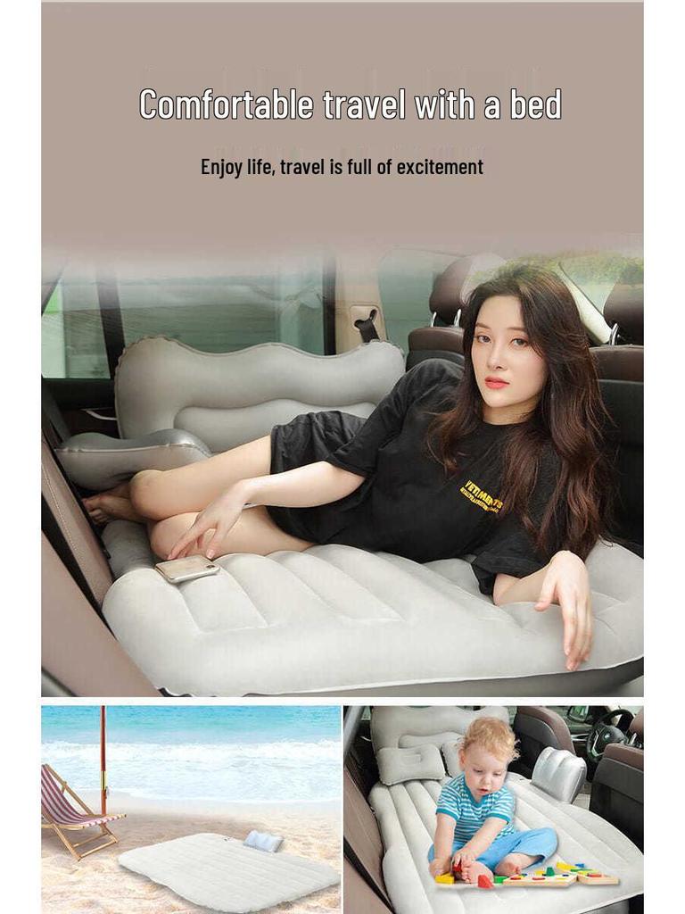 Rear Seat Car Inflatable Mattress - Foldable Travel Sleeping Pad for Car Interior
