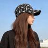 Fashion Floral Print Baseball Hat for Women Shiny Rhinestone Sunshade Adjustable Duck Tongue Cap Girls Outdoor Peaked Hat