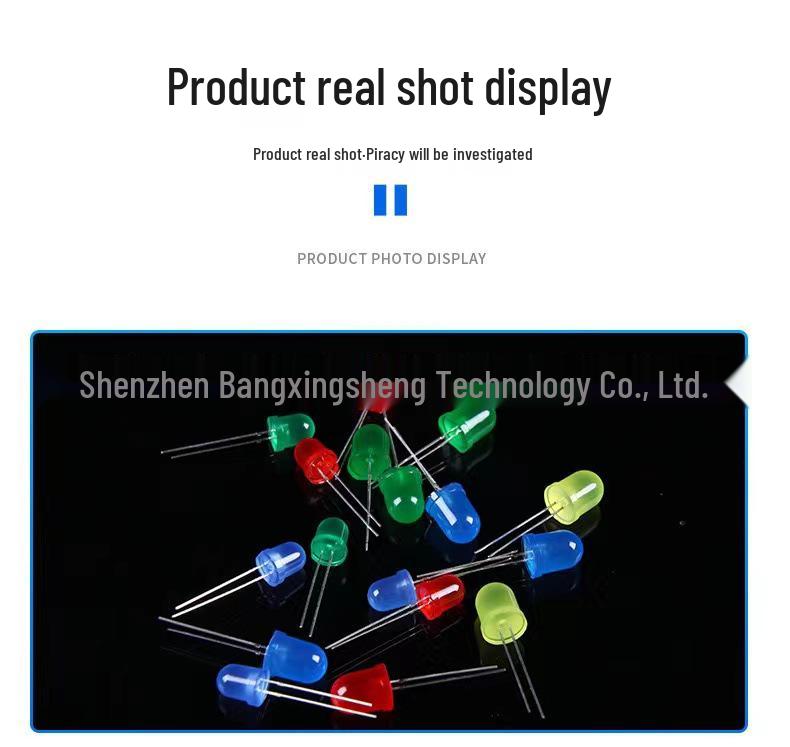 3mm LED Glühbirnenlicht: Rot, Grün, Gelb, Blau, Orange Lampenperle - Direktsteckkomponente