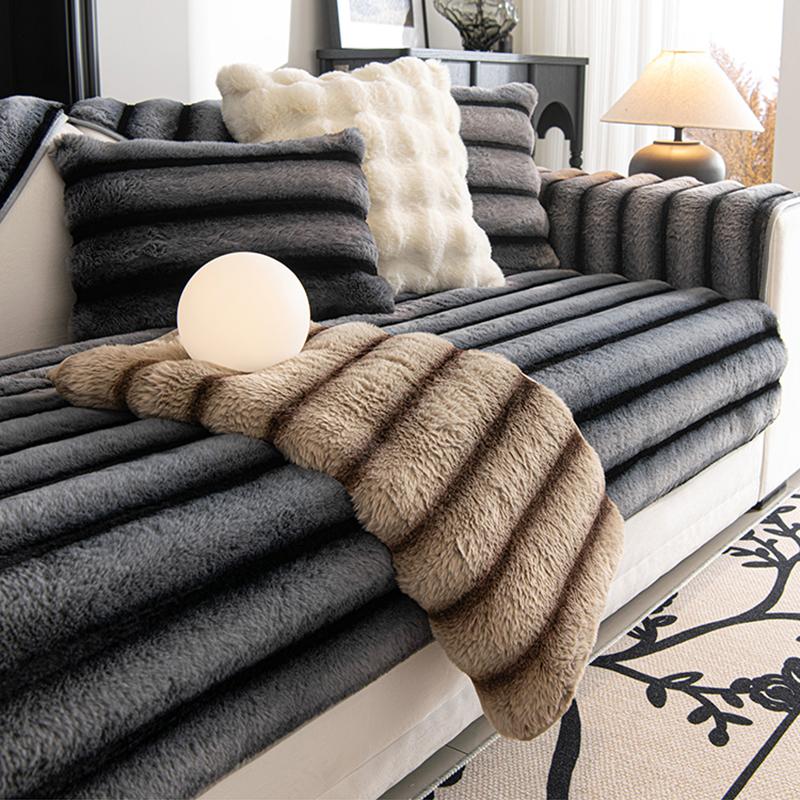 

Зимние теплые роскошные плюшевые чехлы для диванов, нескользящие, утолщенные, мягкие, для гостиной, с защитой от царапин, для дивана, для домашнего декора 70x120