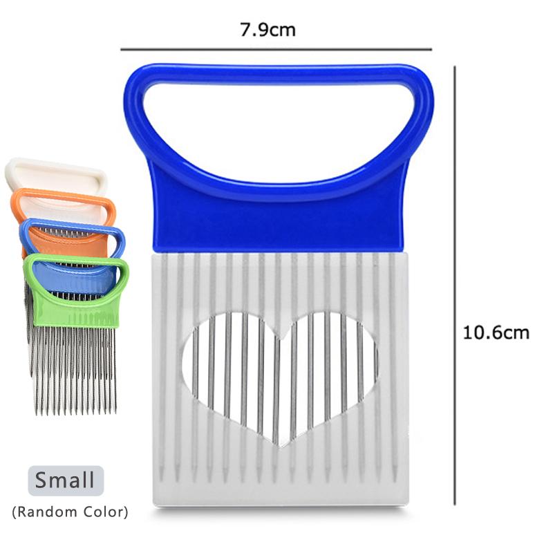 Onion Slicer Holder Stainless Steel Onion Cutter Tomato Lemon Cutting Aid Multi-function Vegetable Tools Kitchen Accessories