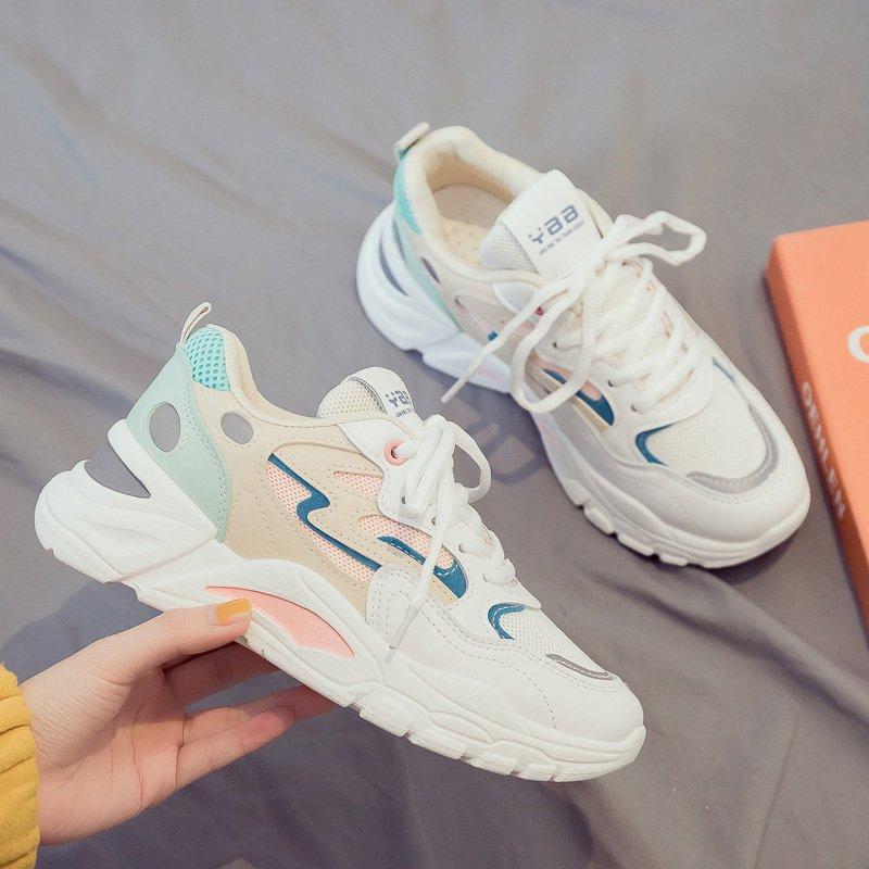 

Sneakers Women Vulcanize Shoes 2025New Female Black White Platform sneakers Thick Sole Casual Ladies Shoes 35 синий